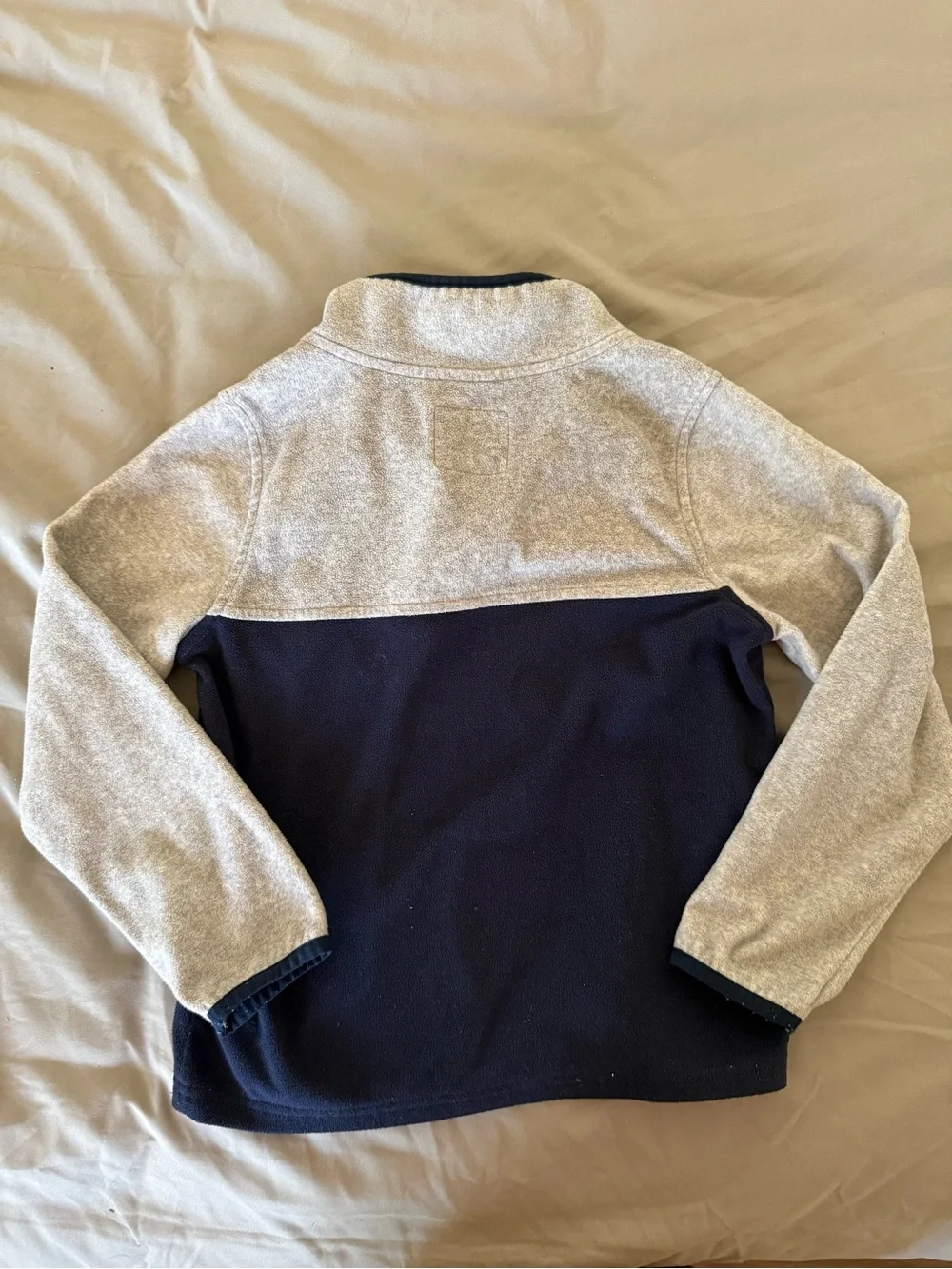OshKosh B'gosh Navy and Light Gray Zip-Up Pullover Sweater